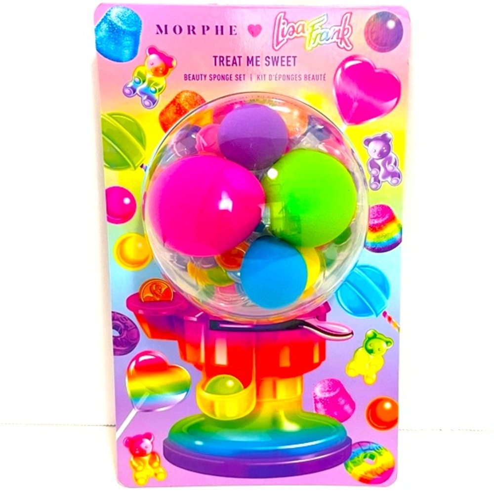 MORPHE X LISA FRANK TREAT ME SWEET 5-PIECE BEAUTY SPONGE SET POP OF PERFECTION